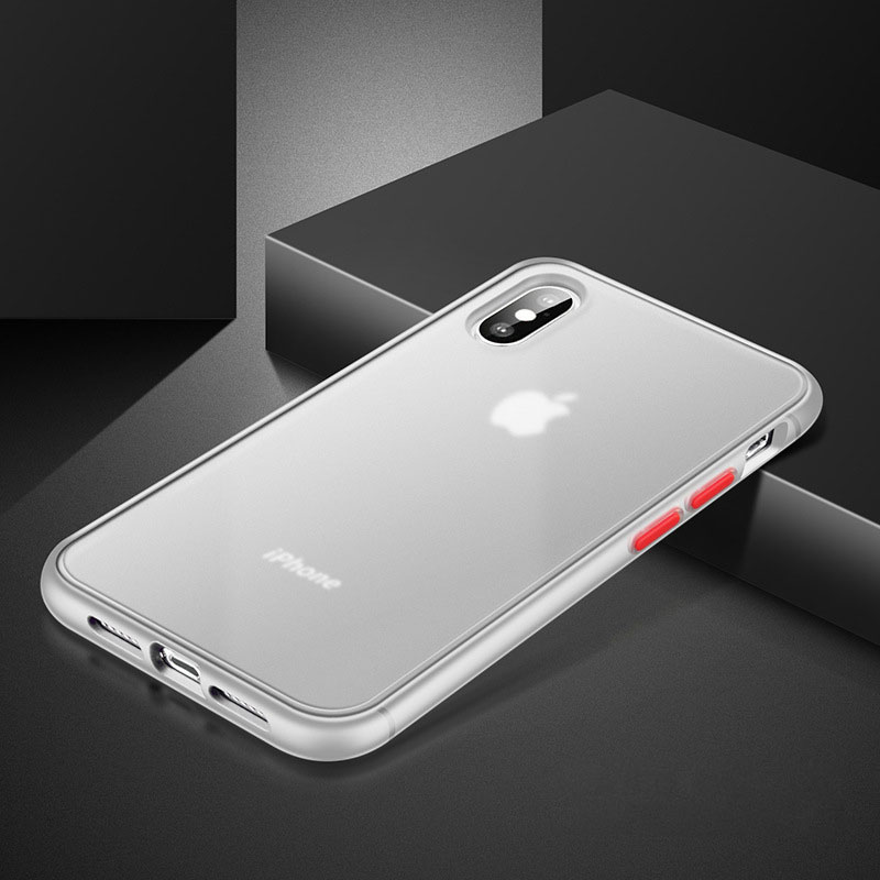 iPHONE XR Slim Matte Hybrid Bumper Case (Clear Clear)